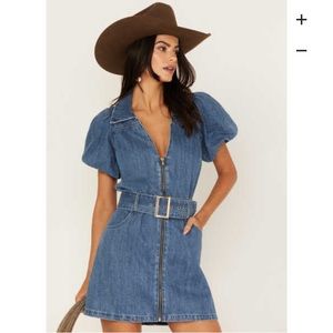 showmeyourmumu Oxford denim mini dress
